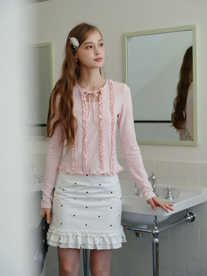 Romantic Sheer Back Ribbon Top