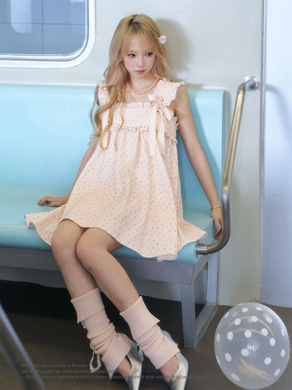 Grace Floral Ribbon Shoulder Dress