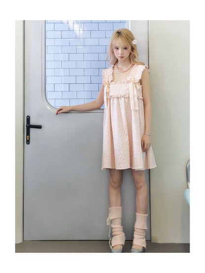 Grace Floral Ribbon Shoulder Dress