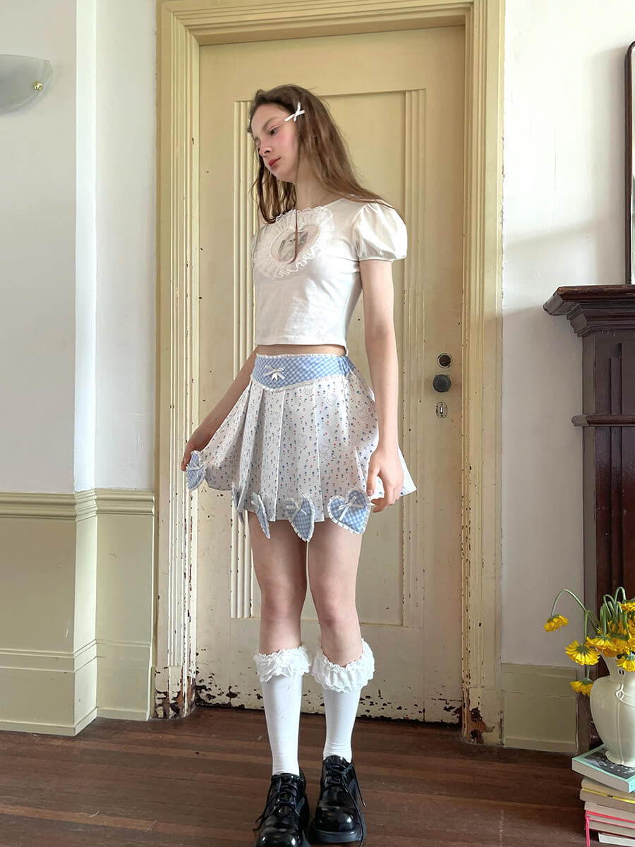 Sugar Pop Heart Ribbon Skirt