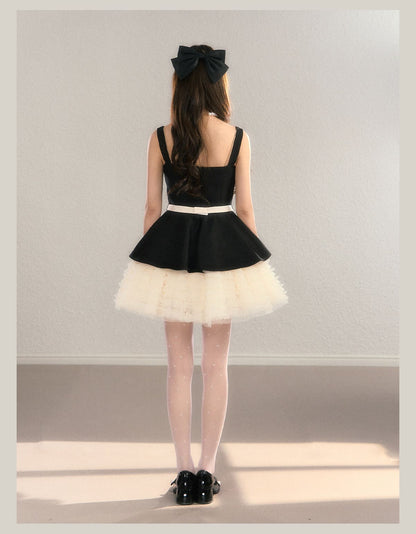 Refined Ribbon Peplum Flare Dress
