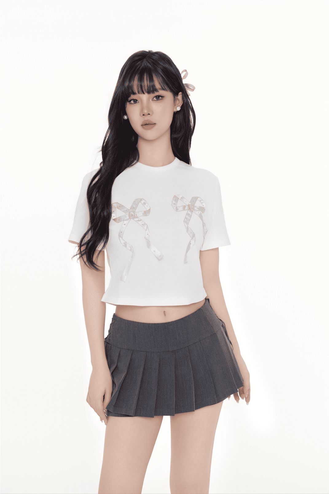 Sweet Double Ribbon T-shirt（全2色）