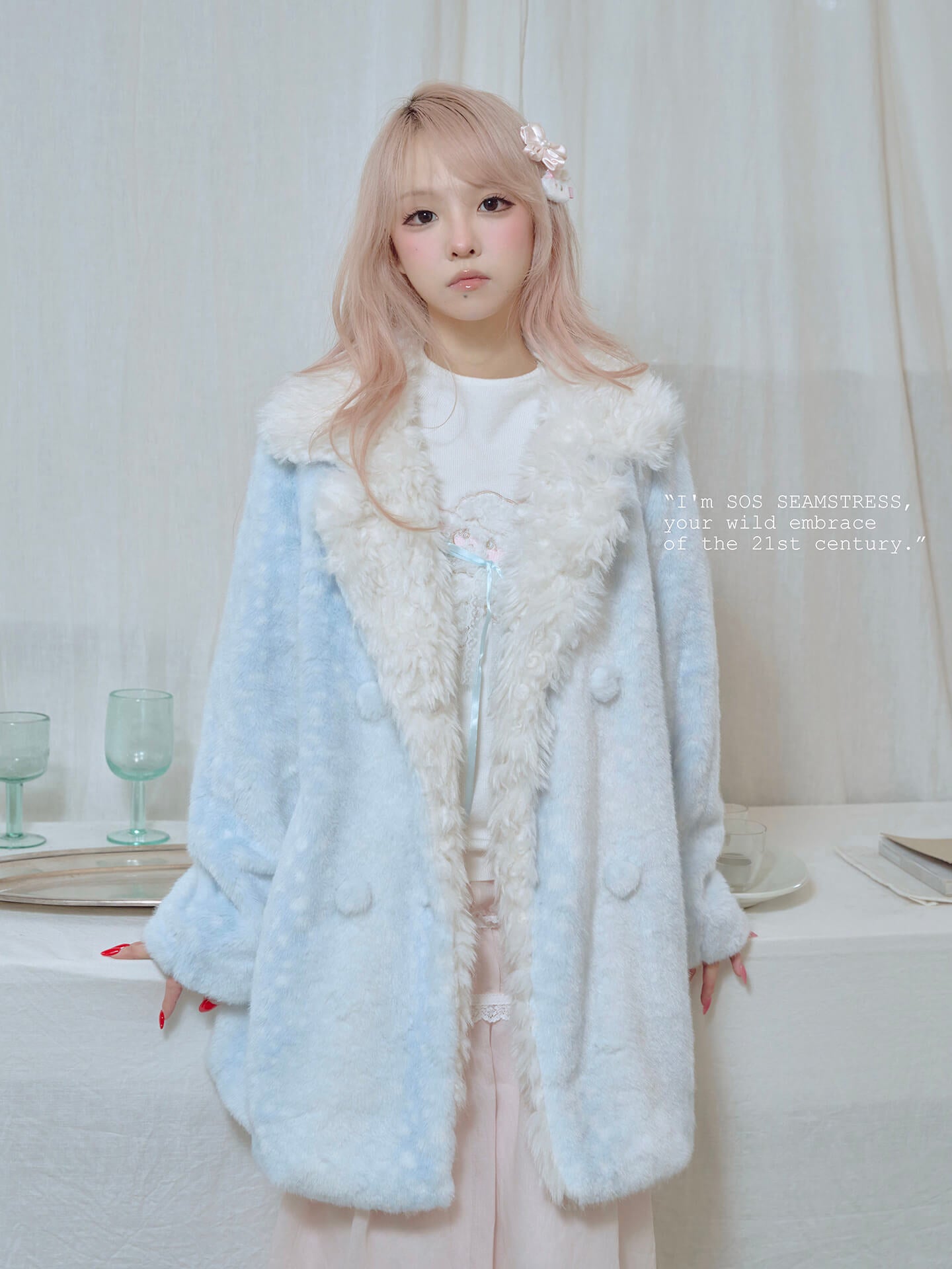 Frosty Mist Faux Fur Coat
