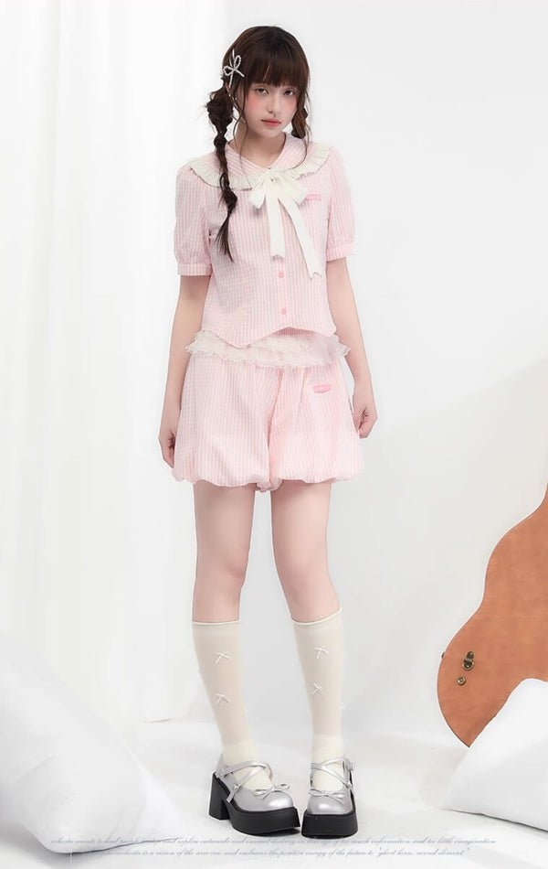 Candy lace gingham ribbon setup