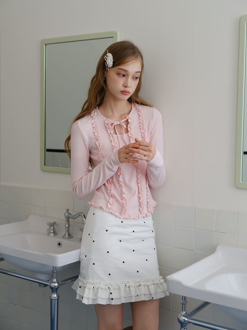 Romantic Sheer Back Ribbon Top