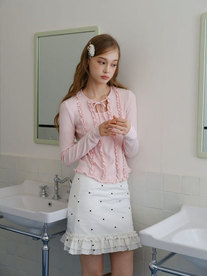 Romantic Sheer Back Ribbon Top