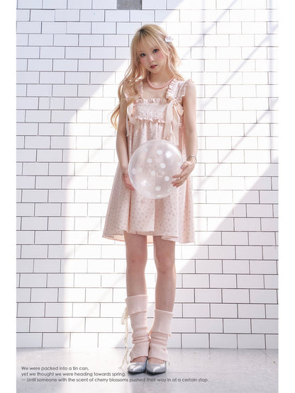 Grace Floral Ribbon Shoulder Dress