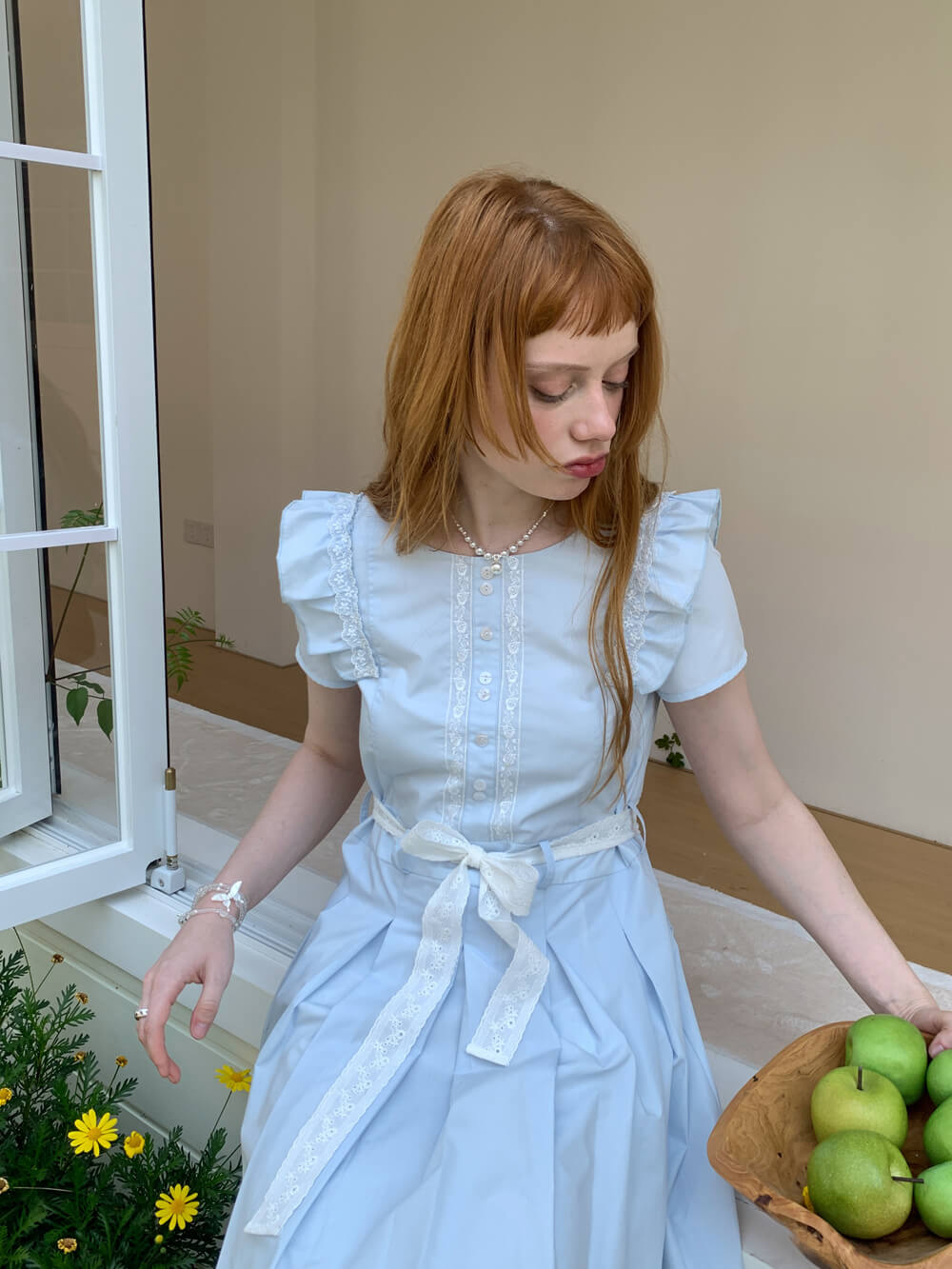 Angelic Puff Sleeve Lace Dress