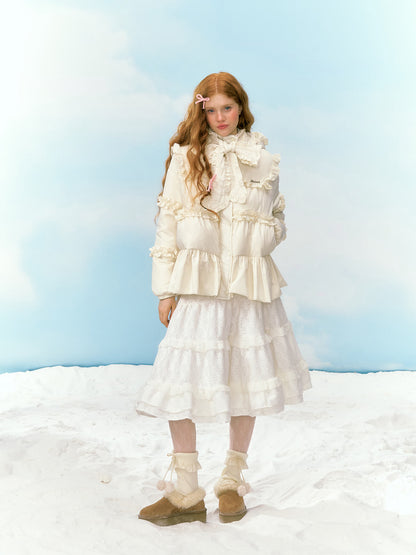 Dreamy Flounce Bow Down Jacket