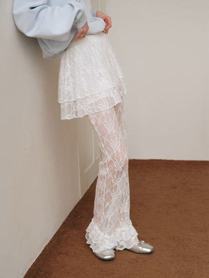 Sheer Romance Layered Pants
