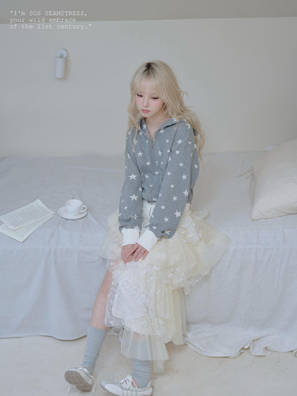 Celestial Lace Tiered Skirt