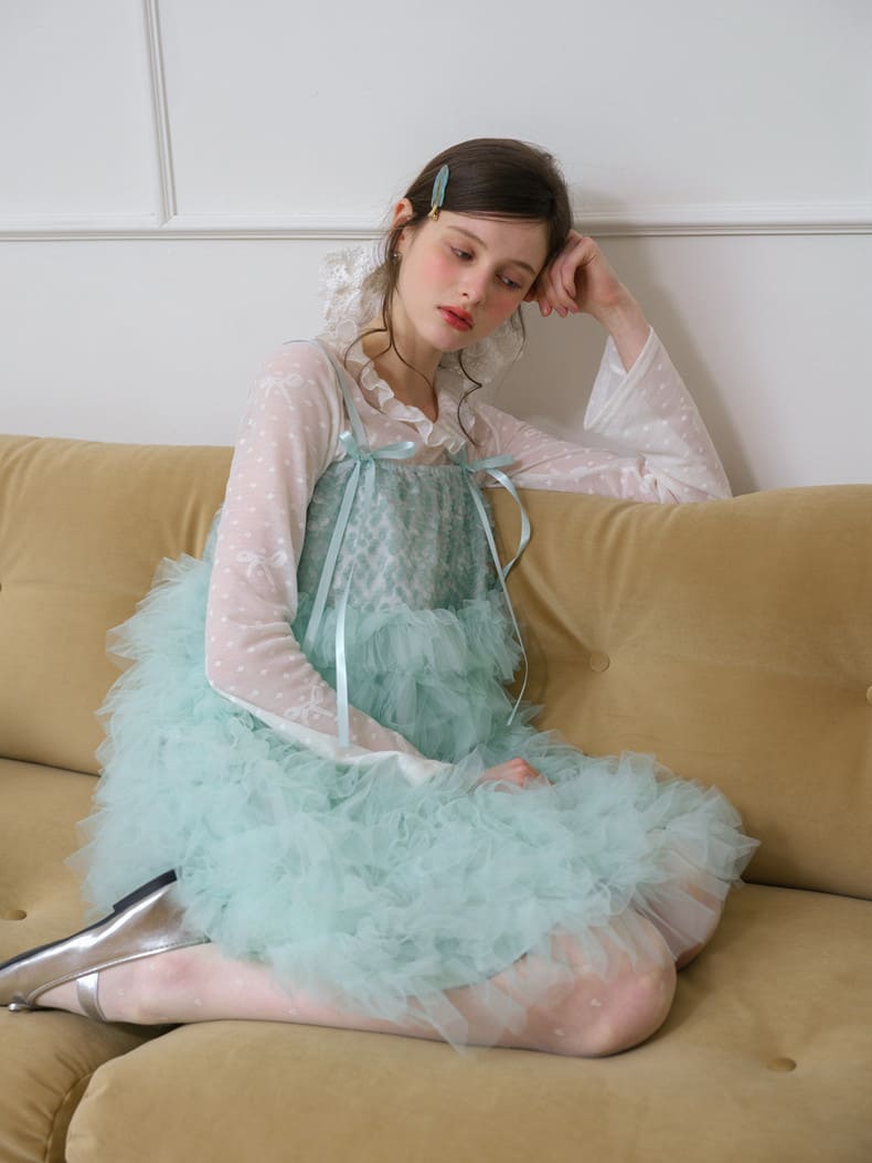 Elegant Sequin Tulle Camisole Dress