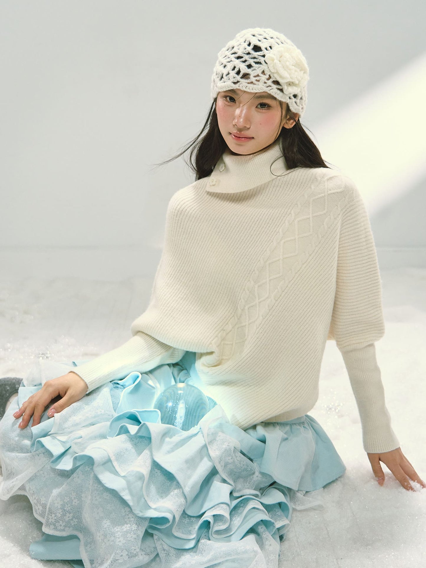 Celeste Lace Tiered Long Skirt