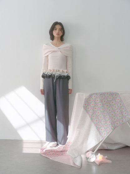 Romantic Ribbon Slim Fit Top