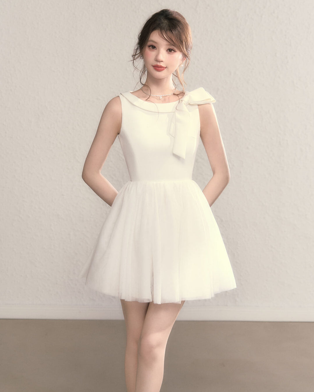 Pastel Charm Ribbon Dress（全2色）