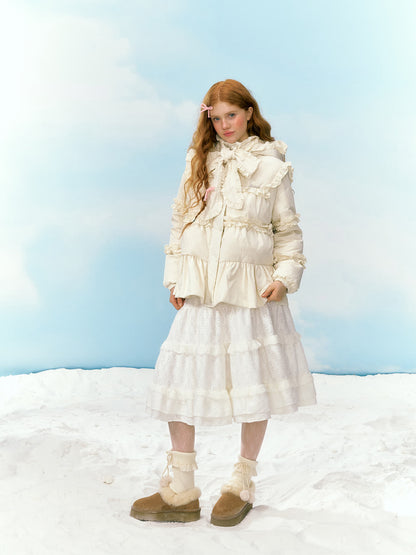 Dreamy Flounce Bow Down Jacket