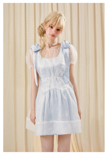 Milky Ribbon Jacquard Dress