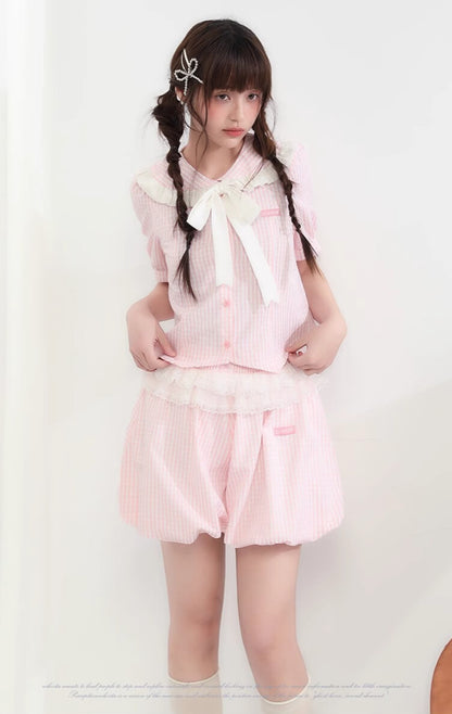 Candy lace gingham ribbon setup