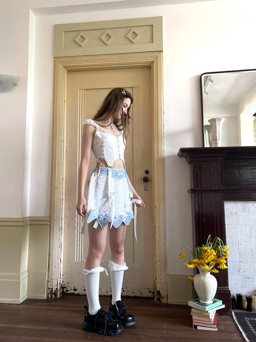 Sugar Pop Heart Ribbon Skirt
