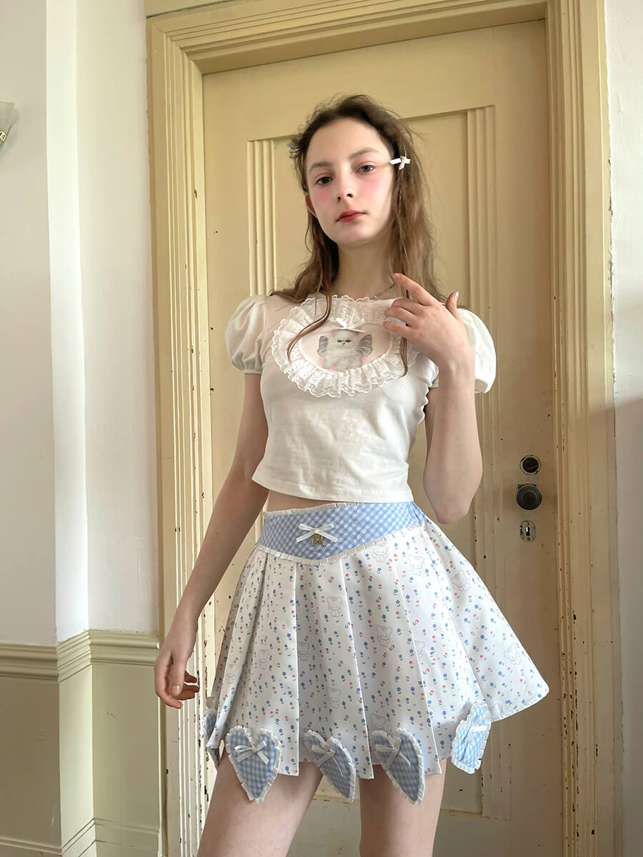 Sugar Pop Heart Ribbon Skirt