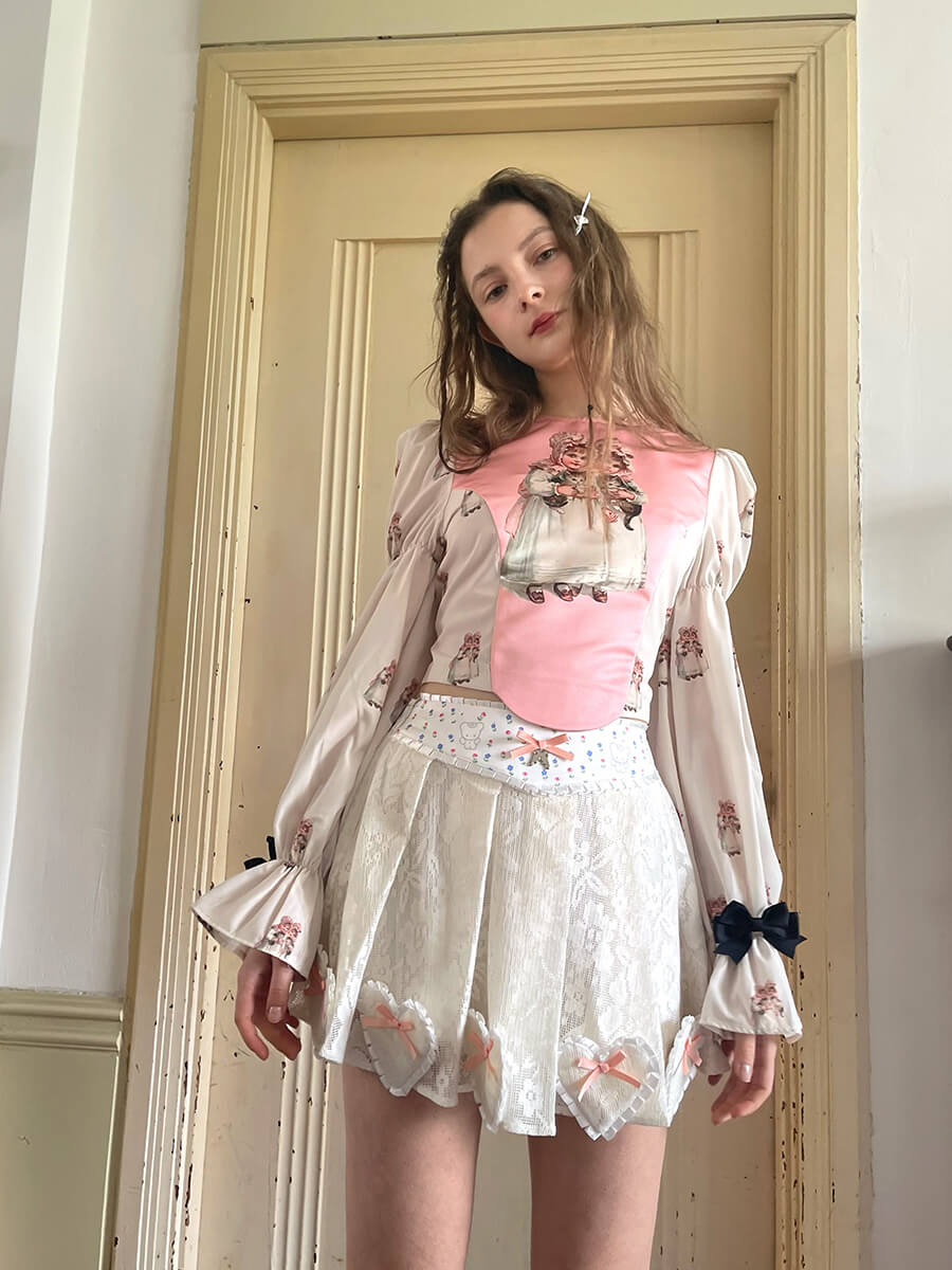 Sugar Pop Heart Ribbon Skirt