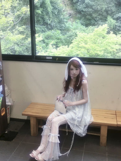 Dreamy Lace Ribbon Flare Pants（全2色）