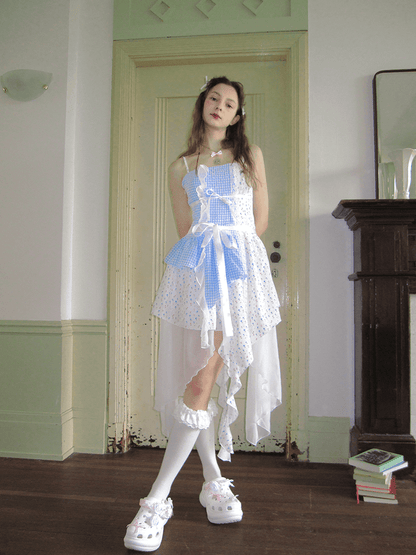 Frilly Bear Ribbon Camisole Dress（全2色）