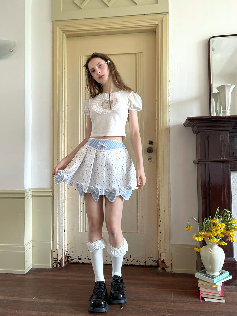 Sugar Pop Heart Ribbon Skirt