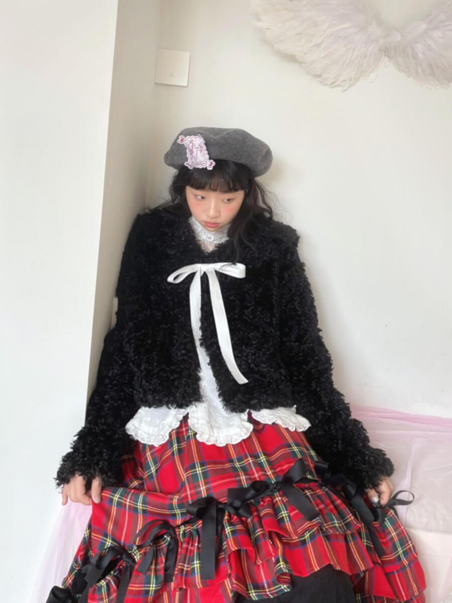 Sugar Fluff Ribbon Collar Jacket（全2色）