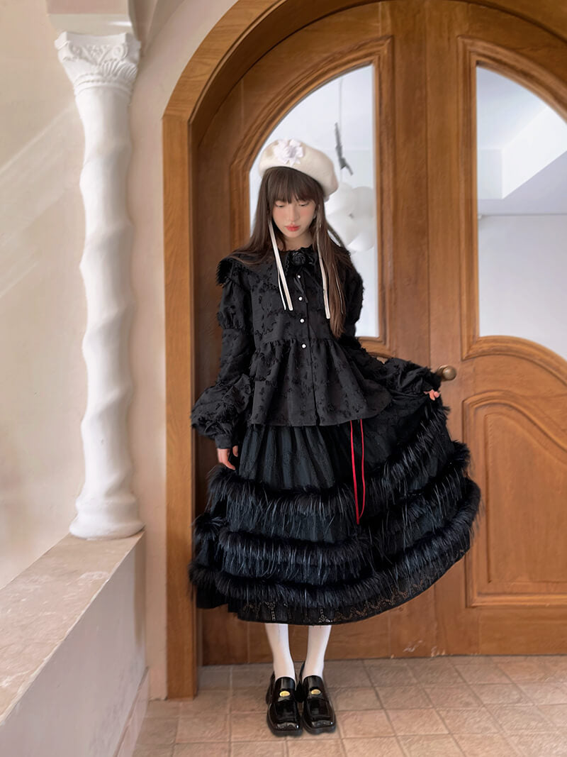 Feather Touch Romantic Blouse（全2色）