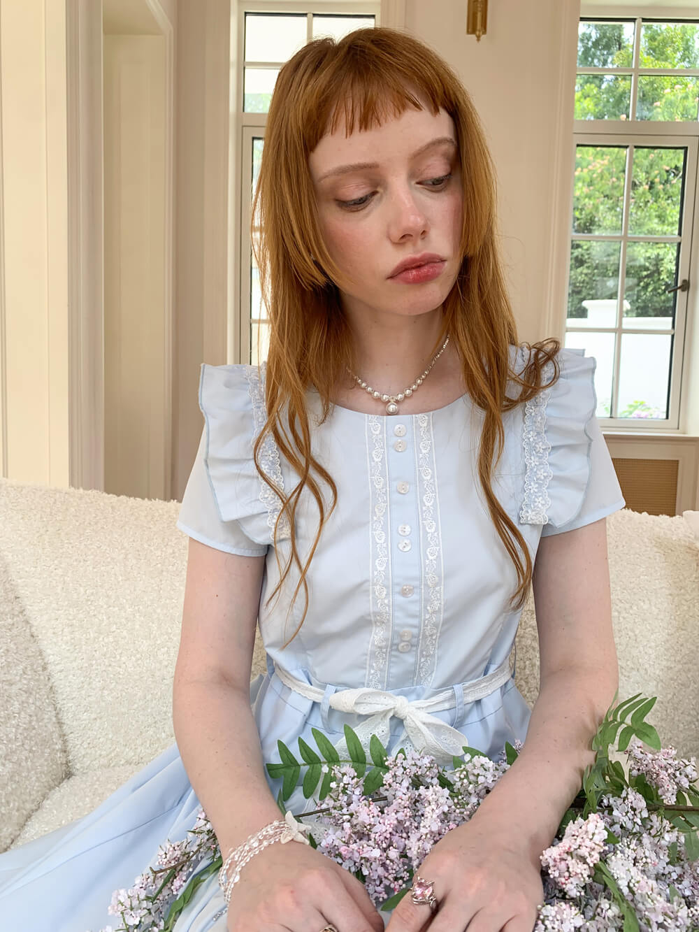 Angelic Puff Sleeve Lace Dress