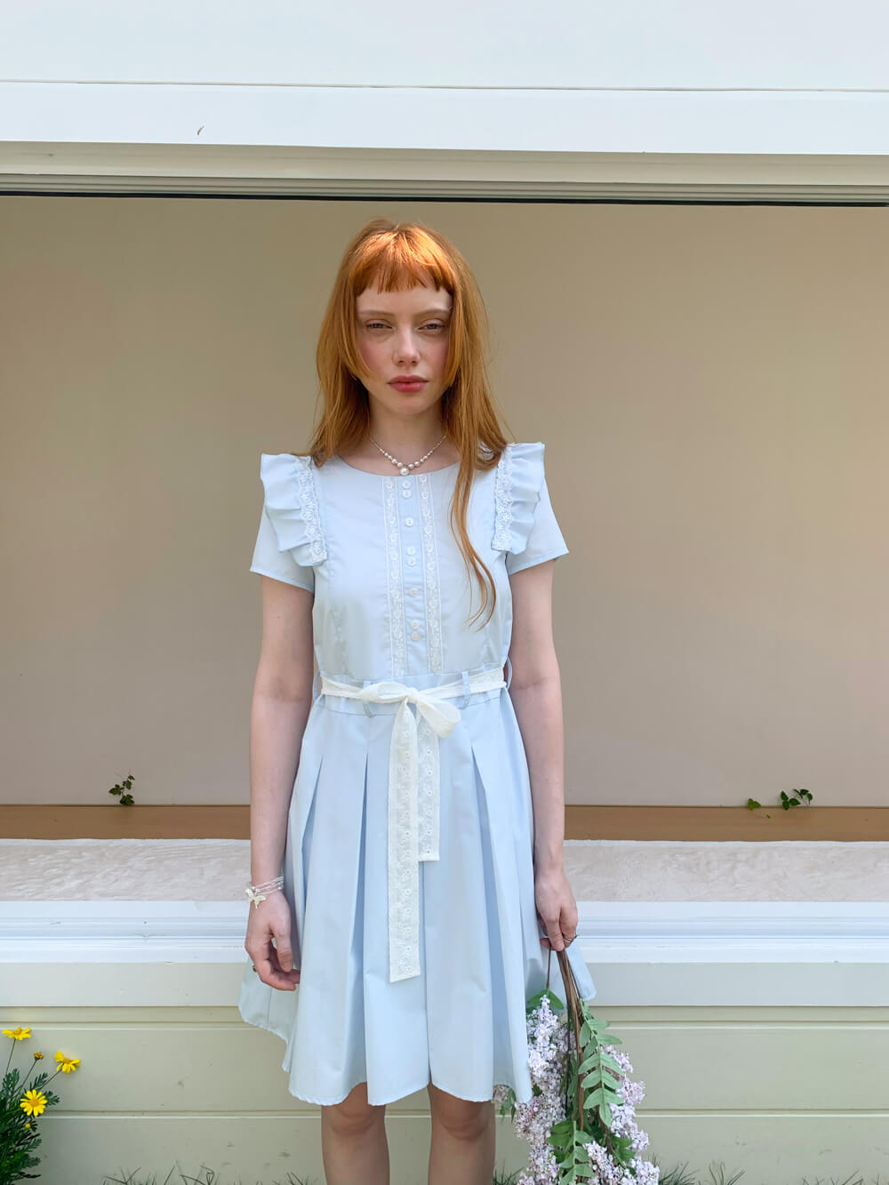 Angelic Puff Sleeve Lace Dress