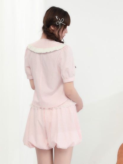 Candy lace gingham ribbon setup