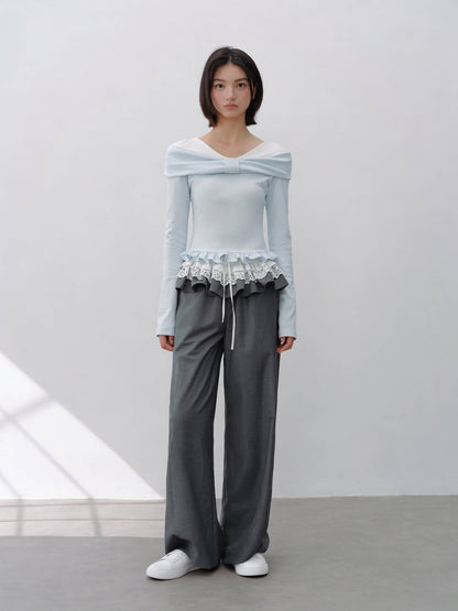 Romantic Ribbon Slim Fit Top