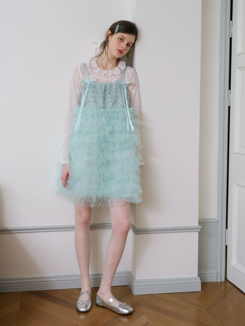 Elegant Sequin Tulle Camisole Dress