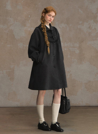 Timeless Gingham Panel A-line Coat