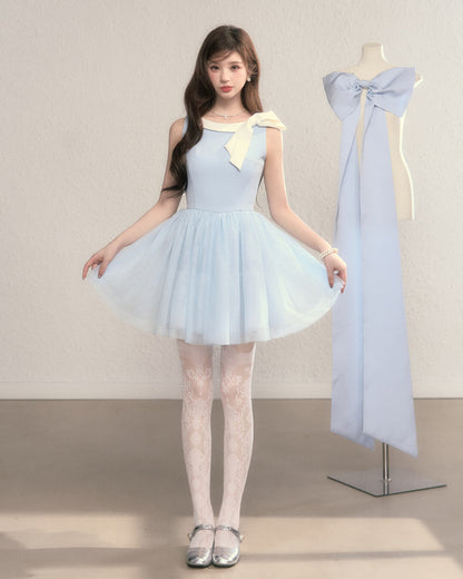 Pastel Charm Ribbon Dress（全2色）