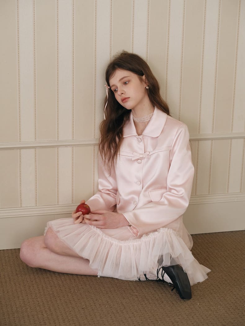 Elegance Pink Cropped Jacket / Camisole Dress