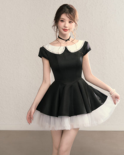 Twinkle Collar Tulle Dress（全2色）