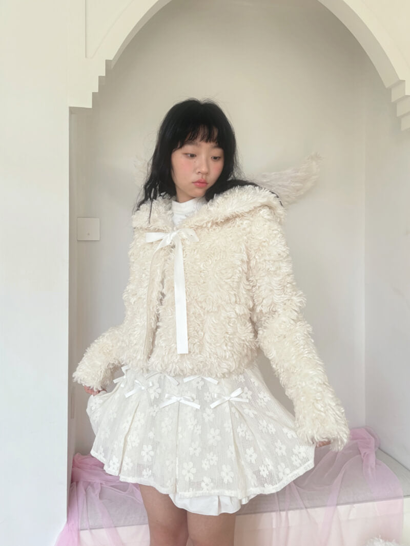 Sugar Fluff Ribbon Collar Jacket（全2色）