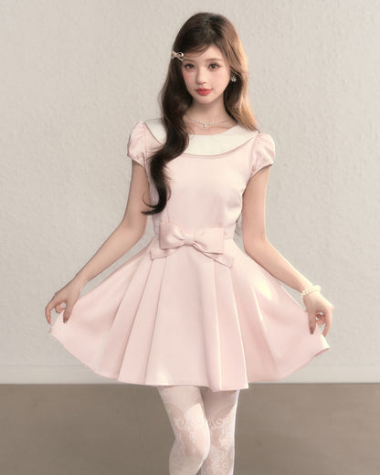 Sugar Pink Ribbon Flare Dress