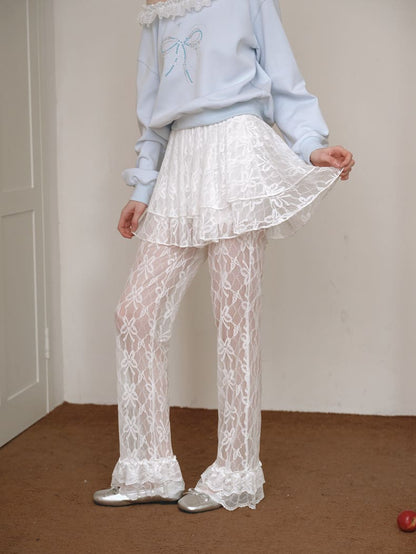 Sheer Romance Layered Pants