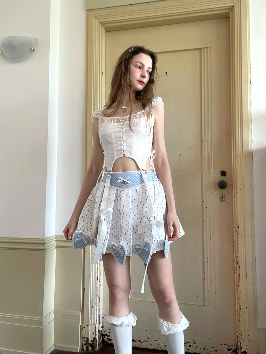 Sugar Pop Heart Ribbon Skirt