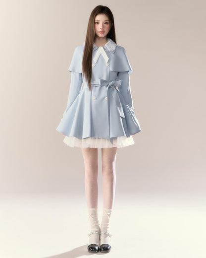 Romantic Cape Flare Dress Coat（全2色）