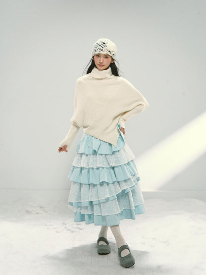 Celeste Lace Tiered Long Skirt