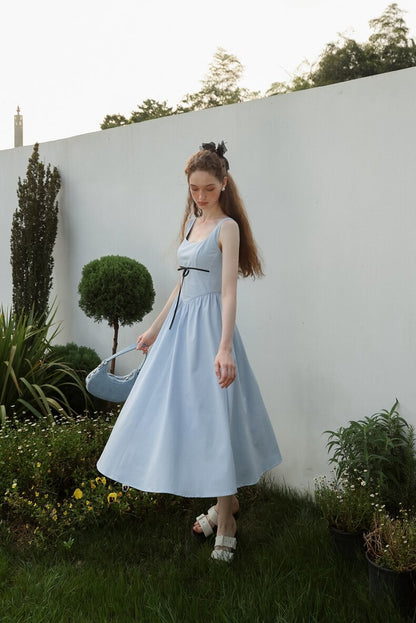 Elegant Ribbon Mode Camisole Dress（全2色）