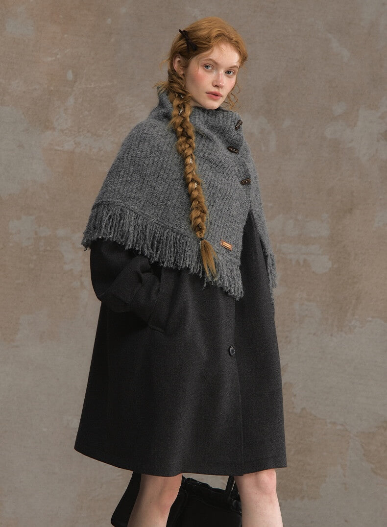 Timeless Gingham Panel A-line Coat