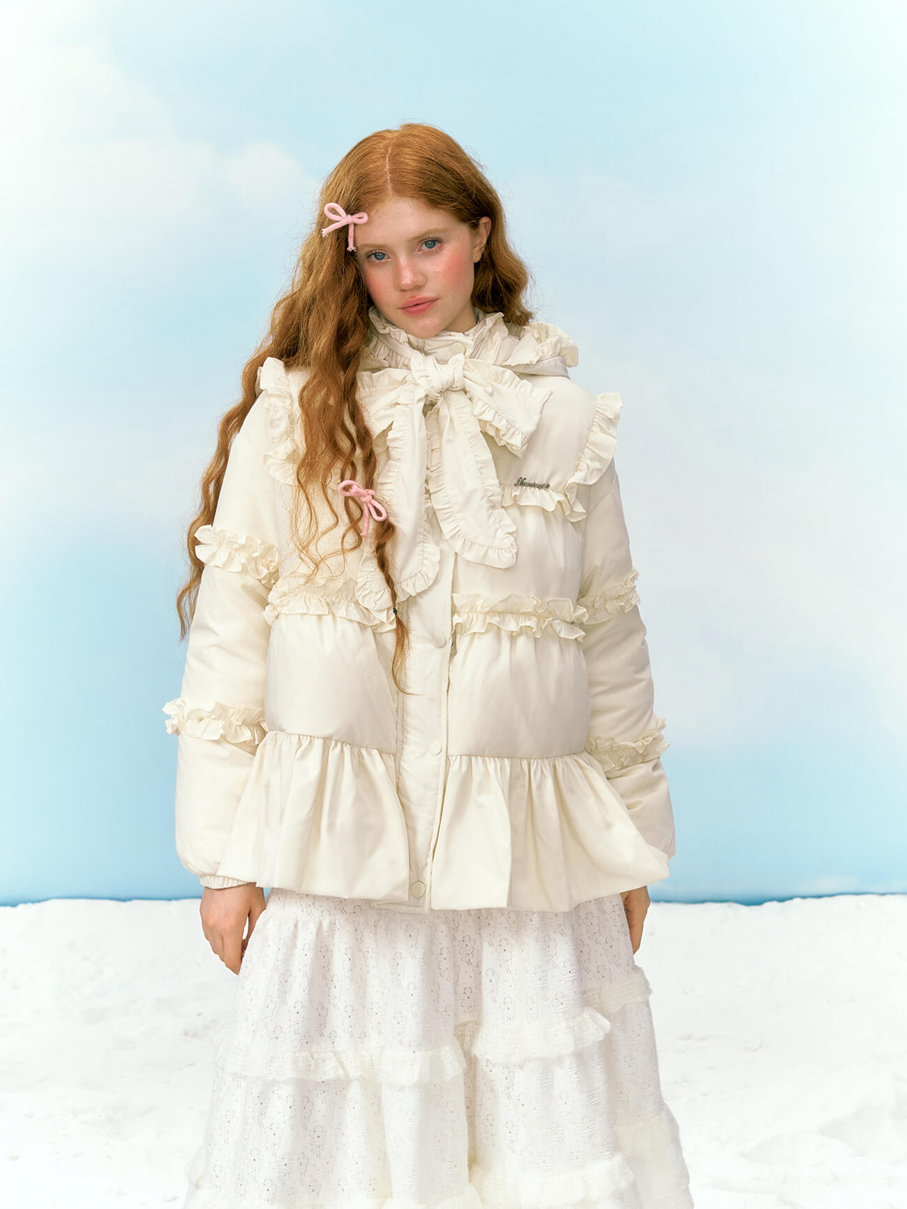 Dreamy Flounce Bow Down Jacket
