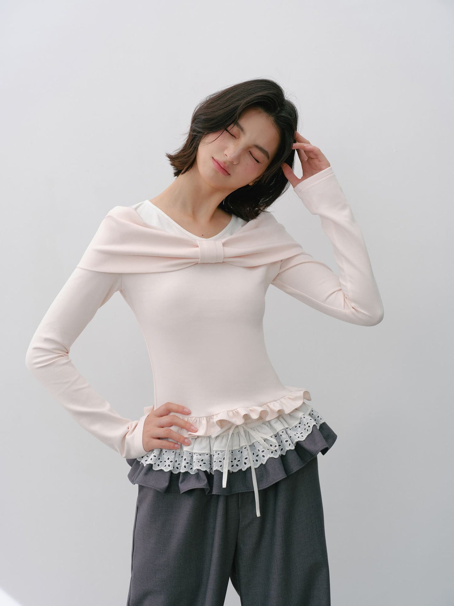 Romantic Ribbon Slim Fit Top