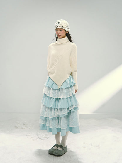 Celeste Lace Tiered Long Skirt